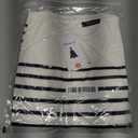 ZESICA Women's Casual Striped Tops Short Sleeve Crew Neck Ribbed Knit T Shirts Comfy Loose Basic Pullover Sweater (White, M)