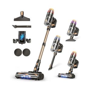 Cordless Vacuum Cleaner, 580W 48KPA 70 Mins Vacuum Cleaners for Home, Self-Standing Stick Vacuum with Touch Screen, Wall Mount Charge, Ultra High-Power Brush for Pet Hair/Plush Carpet/All Floor