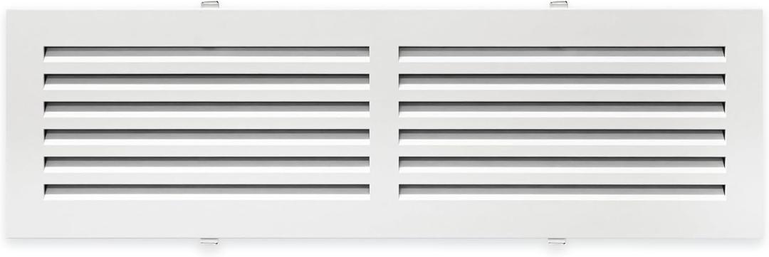 Cold Air Return Wall Vent Cover - 6x30 Inch, Fits 6"x30" Wall Opening, Screwless EZClip Installation, Easy DIY Sidewall Grille, White (IGFPD630R-WH)