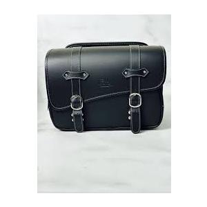 KEMIMOTO Motorcycle Tool Bag, Leather Handlebar Bag Front Fork Bag, Sissy Bar Bag Universal Travel Accessory Pouch, Black KEMIMOTO Motorcycle Tool Bag, Leather Handlebar Bag Front Fork Bag, Sissy Bar Bag Universal Travel Accessory Pouch, Black
