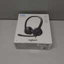 Logitech H390 Wired Headset for PC/Laptop, Stereo Headphones with Noise Cancelling Microphone, USB-A, in-Line Controls, Works with Chromebook - Black