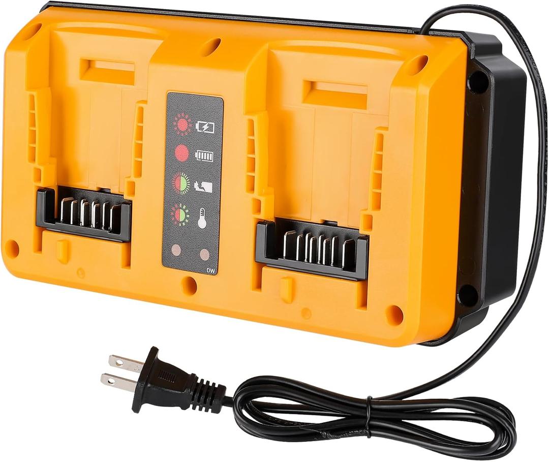 Rapid Charger Station 2 Port for Dewalt 20V Max Battery, Multi Tools Super Fast Charger Station Replacement for Dewalt 20V Chargers, Fast Charging for DCB205, DCB184, DCB240, DCB230 and More