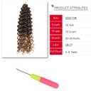 GoGo Curl Crochet hair 18inch Water Wave Crochet hair Ombre Blonde Synthetic Bohemian Crochet Braids Deep Wave Braiding hair Extensions (7Packs,1B/27)