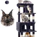 Globlazer Heavy Duty Cat Trees for Large Cats, Sturdy 72in Maine Coon Cat Tree for Large Cats 20 lbs+ Heavy Duty Cat Tower for Adult Biggest Cat with 6 Scratching Posts, Hammock, S72, Dark Gray