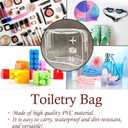 TSA Approved Toiletry Bag,Clear Travel Toiletry Bag,PVC Makeup Bags,Clear Travel Makeup Bag,Carry on Airport Airline Compliant Bag,Travel Accessories Bags for Women Men(White-3PCS)