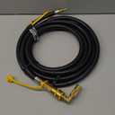 GASPRO 12FT Quick Connect Propane Hose for RV with Elbow Adapter, For Blackstone 17" and 22" Table Top Griddle, with 1/4 Inch Shutoff Valve & Male Full Flow Plug