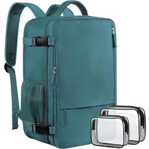 Travel Backpack for Men, 40L Carry On Backpack, 17 Inch Laptop Backpack, Waterproof Backpack, College Bookbag, Person Item Flight Approved Trave Bag for Women (Peacock Blue)