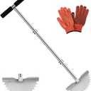 Edger Lawn Tool Half Moon Lawn Edger with Saw-Tooth Blade for Cleaning Edges Along Sidewalks Driveways Garden Flower Beds-Made of Stainless Steel Hand Edger with T-Grip Handle