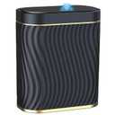 steo spce Automatic Motion Sensor Bathroom Small Trash Can with Lid, 2.6 Gallon Black Touchless Slim Garbage Can, Smart Waterproof Trash Bin for Bedroom, Restroom, Living Room, Office