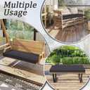 Outdoor Bench Cushion 48 X 18 X 3.5 Inch Thick Waterproof Patio Furniture Cushions, Patio Porch Swing Replacement Seat Pad with Tie Straps and Anti-Slip, for Backyard Garden, Grey
