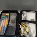 Handheld Sewing Machine Heavy Duty, with Blue Leather Storage Case and 110-Piece Sewing Kit, Mini Portable, Ideal for Adults & Beginners, Complete Set of Quick Home Clothing Repair Tools, Good Gift