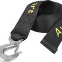 Ayaport Boat Winch Strap with Hook 2 x 20 6600lbs Breaking Strength Boat Trailer Strap Replacement for Marine Boat ATV Fishing Boat (Stainless-Steel Hook)
