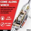 NEIKO 02254A Come Along Winch, 4-Ton (8,000lbs) Pulling Capacity, 9.8Ft, 3 Hook, Heavy Duty Power Cable Come Along Tool with Dual Gears, Hand Winch Cable, Automotive Hoist Winch Puller, Recovery Gear