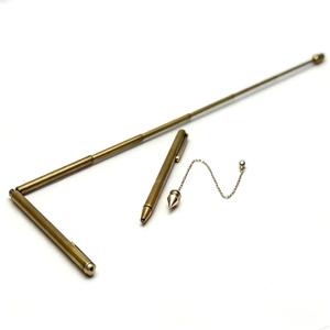 Brass Dowsing Rods with Goddess Pendulum, Divination Tool Set to Detect Water, Ghost Hunting etc.