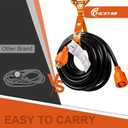 40 Ft 30 Amp 4 Prong Generator Extension Cord, NEMA L14-30P to L14-30R, 410 Gauge STW 125/250V Up to 7500W Generator Cable, ETL Listed (Orange)