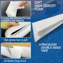 46.5" 16PCS Peel and Stick Pool Cove for 18' Round Above Ground Pool, Closed Cell Foam Peel and Stick Above Ground Pool Cove with Adhesive Backing, Protect Pool Liner, Prevents Excess Wear