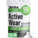 Rockin' Green Laundry Detergent, Plant based, All Natural Laundry Detergent Powder, Vegan and Biodegradable Odor Fighter, Safe for Sensitive Skin (Active Wear 90 Loads - Unscented)