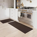 LEEVAN Non Slip Kitchen Runner, Washable Mat, Anti Fatigue Rug for Kitchen Floor and Hallways (Beige, 31''x71'') (2'7" x 5'11" (Rectangular))