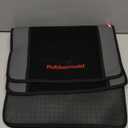 Rubbermaid Car Mats, Carpeted Floor Car Mat with Faux Leather & Built-in Heel Pad, Two-Tone Car Rug Floor Mats, Stylish Carpeted Floor Mats for Cars, Trucks & SUVs Gray Color