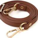 Shoulder Strap 120cm Long Adjustable PU Leather Bag Strap Women Shoulder Bag Strap Replacement Bag Strap for Crossbody Bags Accessories Hot Handbags Strap(Brown)