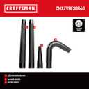 CRAFTSMAN CMXZVBE38640 2-1/2 in. Gutter Cleaning Wet Dry Vac Attachment Kit, Industrial-Grade Shop Vacuum Accessory for Cleaning or Blowing Debris from Gutters, Fits 2-1/2 in. Hose Diameter