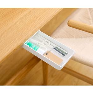 MAOYE Drawer Pencil Tray Self-Adhesive Pop-Up Hidden Desktop Organizer Paste Drawer-Type Storage Pen Box Under The Table Hidden Paste Pen Barrel Office Stationery Sundries Storage Box (White)