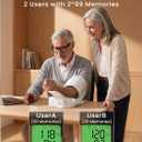 CAVN Blood Pressure Monitor, One-Touch Barrel-Type Upper Arm Blood Pressure Monitors for Home Use, No-Wrap Auto-Fit Design, Fits Arms 7.1"-16.5", 3-Color Backlight, 2 Users 2×99 Memory
