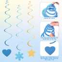 Breling 72 Pcs Boho Color Felt Rainbow Hanging Swirl Decorations Christmas Ceiling Streamer Colorful Flowers Stars Hearts Spiral Garland for Baby Shower Birthday Wedding Party Classroom Supplies