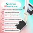 Adamson M1 Medical Scale, 440 lb/ 200 kg Capacity, BMI with Weight and Height, Professional Digital Scale for Body Weight, Home, Hospital, & Physicians, Heavy Duty - White