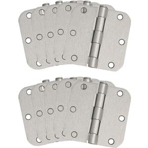 Design House Interior Door Frame Hinges, Water Resistant, Pre-Lubricated, For Left or Right-Handed Doors, Steel Construction, Easy Install, Satin Nickel, 3-Pack (12pcs), 3.5 in. L x 3.5 in. W, 181412
