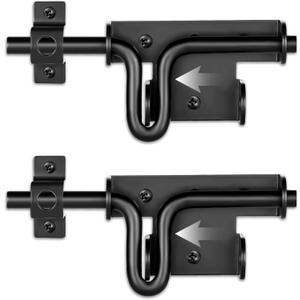 Slide Bolt Gate Latch with Padlock Hole, Heavy Duty Fence Slide Latches Outdoor Doors for Wooden Fence, Shed Door, Vinyl Door