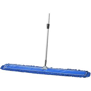 48 Inch Blue Commercial Dust Mop & Floor Sweeper with Extendable Handle – Mop for Hardwood, Tile, and Concrete Floor Cleaning