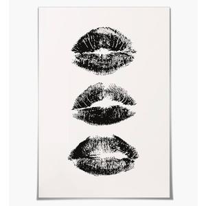 Stylish Black Lips Print for Wall Art Decor - Ideal for Powder Rooms, Dorm Rooms and Bedrooms, Preppy Black Lips Wall Poster for Women with Trendy and Stylish Designs