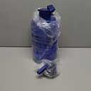 AQUAFIT 128 oz Water Bottle with Time Marker - Straw & Chug Lid - BPA Free 1 Gallon Gym Water Bottle with Handle - Big Gallon Jug (Blue, 128 Ounces)