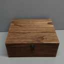 FramePro Wooden Keepsake Box 10"x12", Large Storage Memory Box with Hinged Lid, Vintage Treasure Box for Crafts and Photo Storage