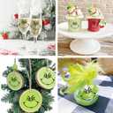 4Pack 80 Pcs Christmas Face Eyes Stickers for Crafts Small 2.4 x 2 Inch Vinyl Faces Transparent Decals for Ornaments Glass Drinking Cups Wood Decorations Balls Party Supplies (hand80)