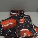 ADASMILE A & S Kids Sports Bedding Set Full Size American Football Sheets for Boys Rugby Theme Bed Sheet Set Fitted Sheet Bedroom Decor