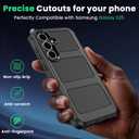 Samsung Galaxy S25 Case, Heavy Duty Protective Case Rugged Shockproof Phone Cover with Belt Clip Holster/Kickstand for Samsung Galaxy S25 (Black, S25)