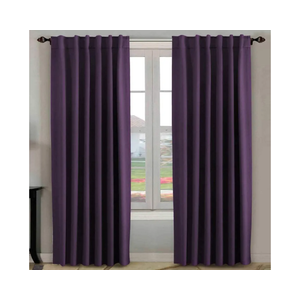 H.VERSAILTEX Blackout Curtains Thermal Insulated Window Treatment Panels Room Darkening Blackout Drapes for Living Room Back Tab/Rod Pocket Bedroom Draperies, 42 x 72 Inch, Plum Purple, 2 Panels