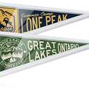 Wesiti 2 Pieces Pennant Frame Holder 12 x 30 Inches Wood Flag Frame Pennant Frame Case Pennant Holder for Team Pennants Display