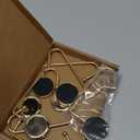 Christmas Mantle Stocking Holders Set of 6 - Upgrade Non-Slip Fireplace Hangers, Lightweight Metal Hooks for Christmas Party Decoration (Gold)