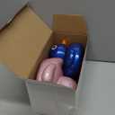 Honoson 2 Pcs 6.89 Inch Giant Glitter Rubber Ducks Big Sparkly Rubber Ducks Jumbo Bathtub Supplies with Squeaky Sound for Pool Activity Birthday Gift(Glitter,Blue, Pink)