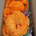 60 Pcs Day of the Dead Decorations, Dia De Los Muertos Altar 2 Marigold Garland String Lights, 30 Marigold Flowers with Stems, 12 Butterfly, 16 Mexican Banners for Diwali Halloween Decor