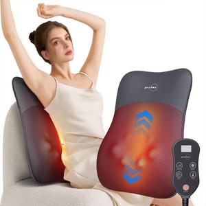 Back-Massager, Rolling Up and Down Back Massager with Heat 4D Kneading & Red Light Therapy for Pain Relief Deep Tissue, Ultrathin Shoulder Massager Gift for Women Mother's Day Father's Day (Black)