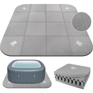 1/2" Thickness 85IN Hot Tub Mat for Inflatable Tub,Hot Tub Pad Foundation, Upgraded Thickened Eva Foam Padding for Outdoor Hot Tubs (Square-Shaped)