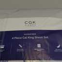 Cal King Size 4 Piece Sheet Set - Comfy Breathable & Cooling Bed Sheets Set - Hotel Luxury Bedding for Women, Men, Kids, Teens, Boys & Girls - Deep Pockets, Soft, Wrinkle Free - Oeko-Tex - French Grey