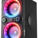 TPyesss Party Loud Bluetooth Speaker: 80W Peak Powerful Bass, Long Playtime, Vibrant Lights, Portable Wireless Speakers with TWS Pairing, Large Subwoofer for Outdoor, Garage & Home