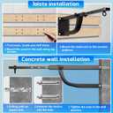 Punching Bag Hanger, Boxing Bag Wall Bracket Heavy Hanger Rated Hanging Stand Silent Rotation for Home Gym Indoor Outdoor Boxing Exercise (W:17.1"-24.8")