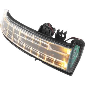 ACROPIX Door Rearview Mirror Passenger Right Side Turn Signal Indicator Light Fit for Mercedes-Benz C300 - Pack of 1 Black