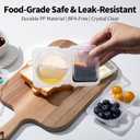 2 x 20 Sets Reusable Snack Containers with Lids & 20 Sporks  Double Compartment for Portion Control, BPA-Free Leak-Proof Dipping Containers for Meal Prep, Travel, and Outdoor Snacks (Clear)